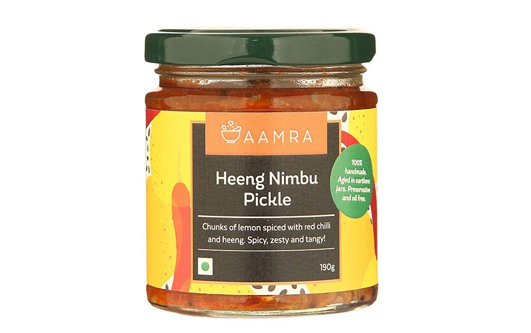 Aamra Heeng Nimbu Pickle    Glass Jar  190 grams